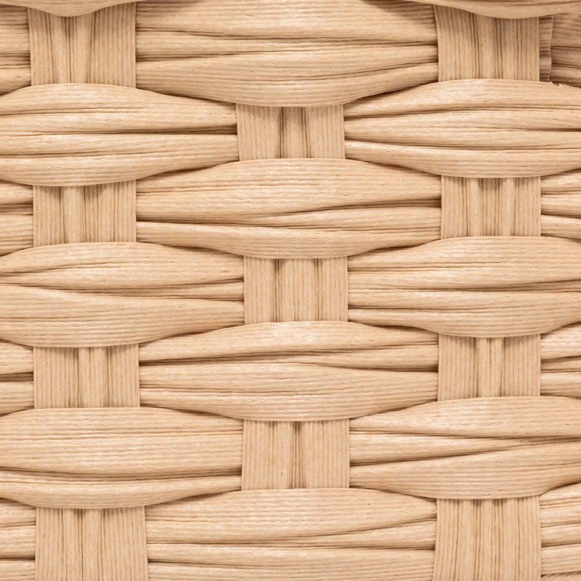 Lot de 3 paniers de rangement tressés bas (27 x 20 cm) Garlic Beige