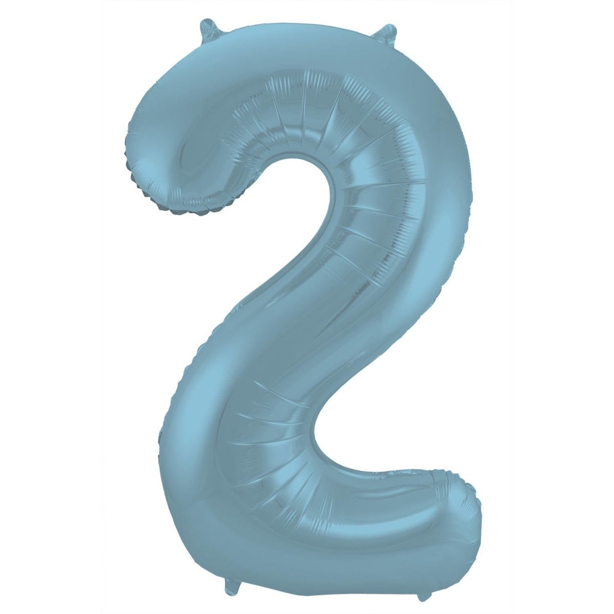 Folie Ballon Cijfer 2 Pastel Blauw XL 86cm leeg