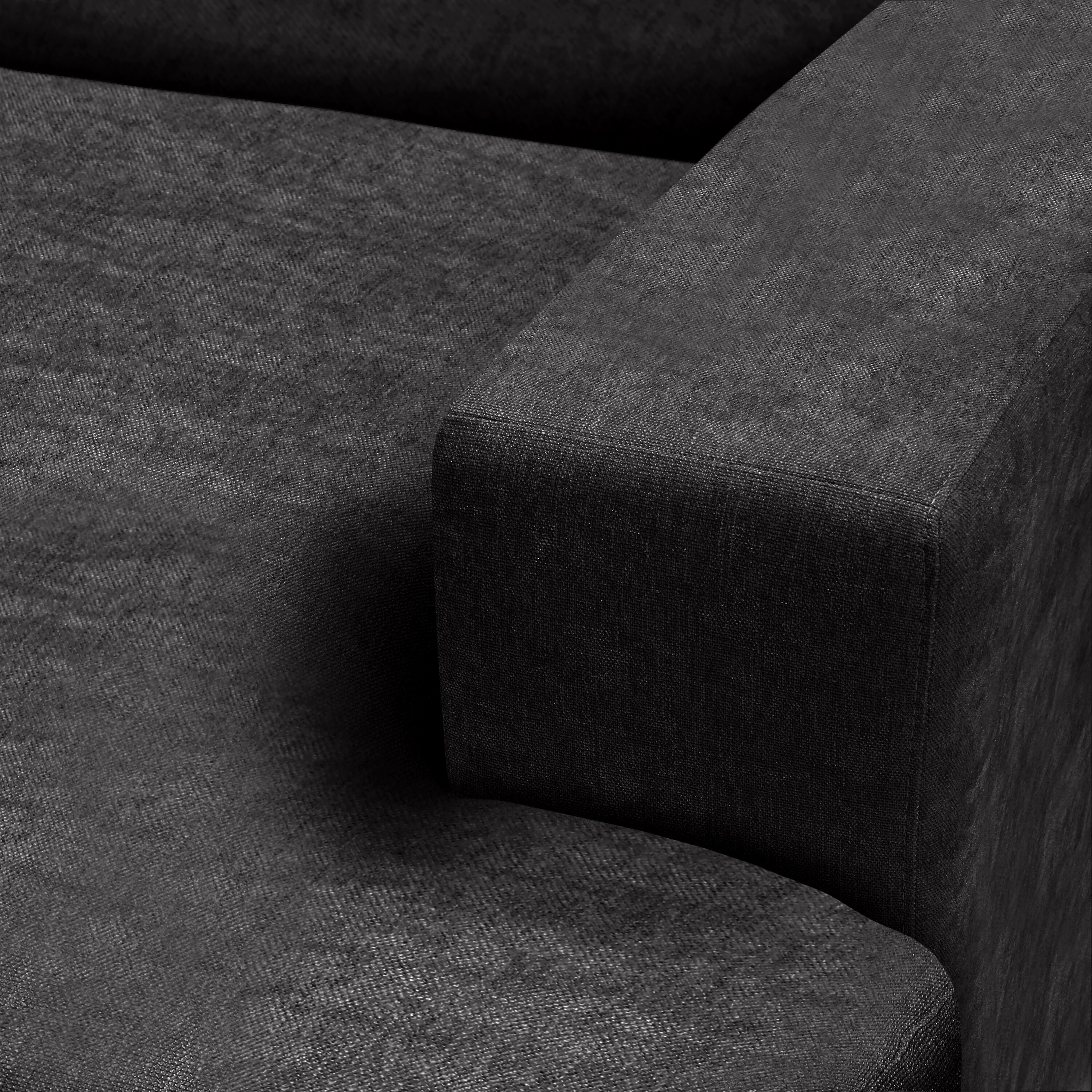 HARRISON Ecksofa - Schwarz / B: 250.0 cm x T: 170.0 cm x H: 85.0 cm