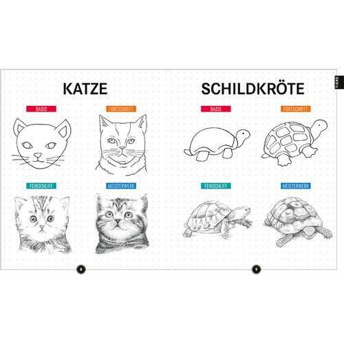 Level up! 1 Motiv - 4 Level zum Zeichnen