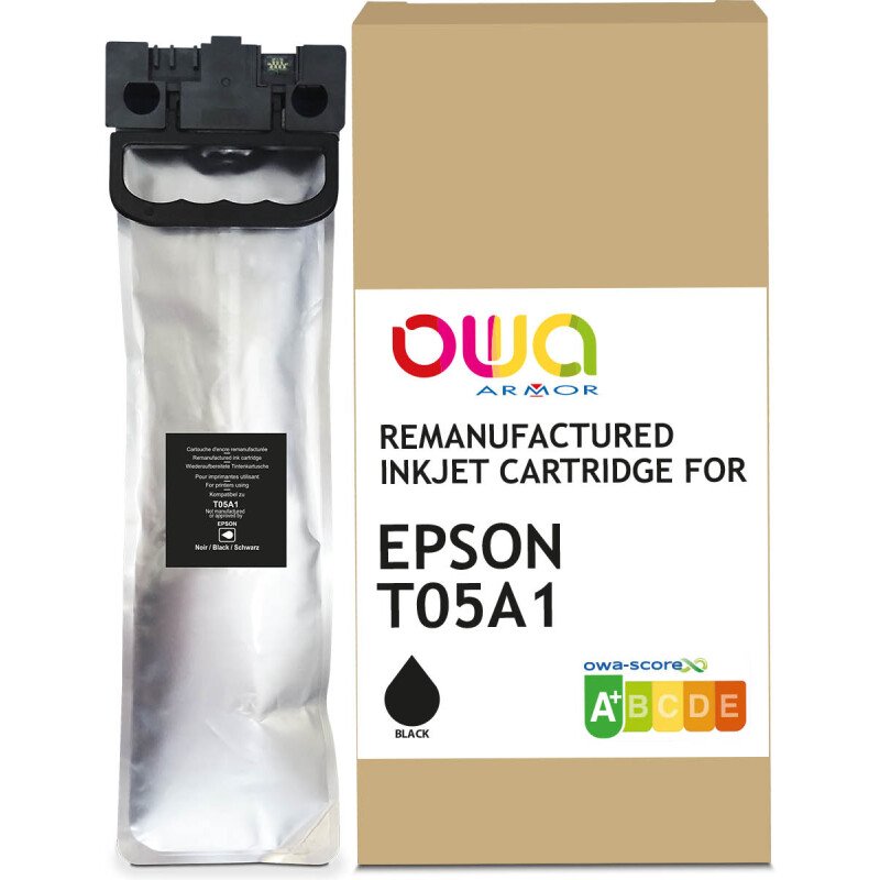 Cartouche d'encre remanufacturée OWA - standard - Noir - pour EPSON C13T05A100