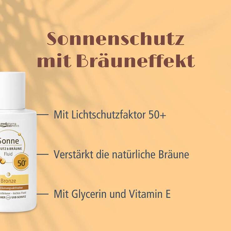 Sonne Schutz & Bräune Fluid bronze LSF 50 + , 50 ml