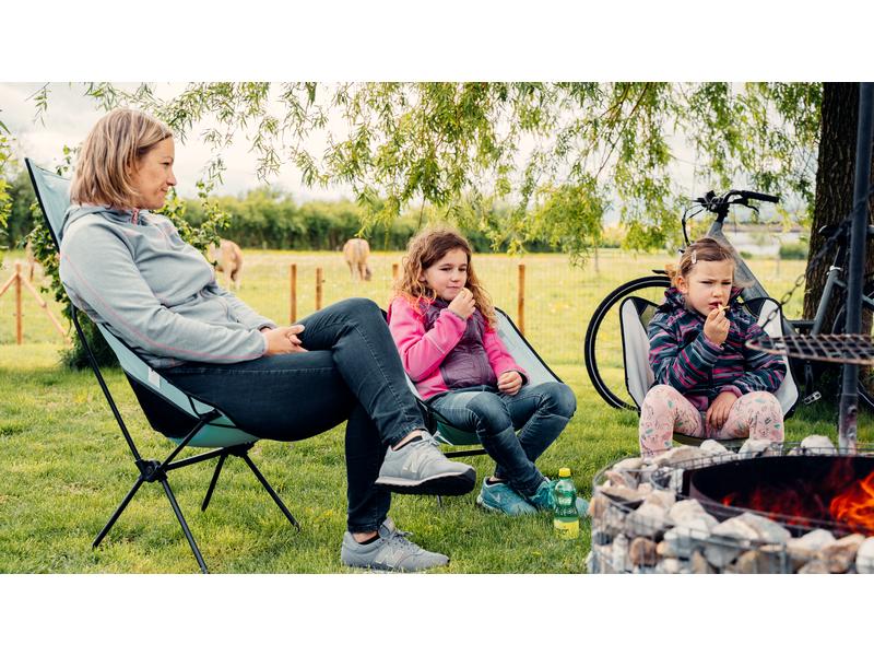 Trekony Campingstuhl Hoch Hellblau Stahl Campingstuhl