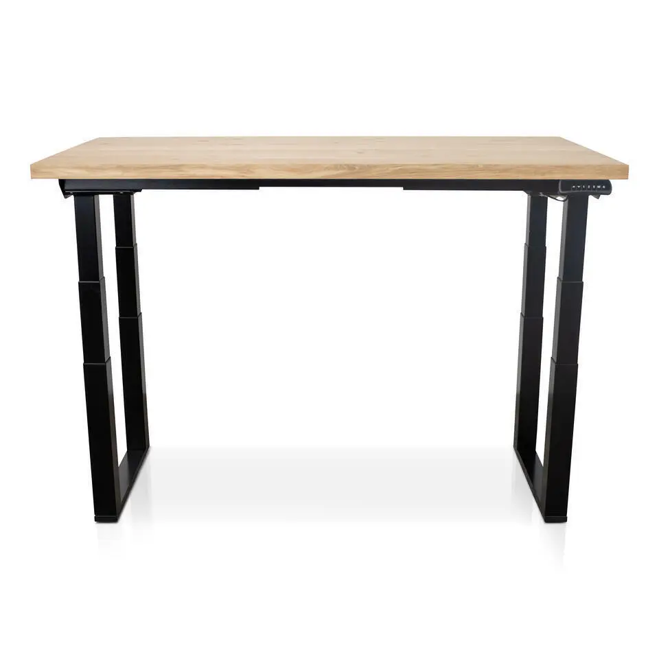 MRC PRO Solid zit-sta bureau massief eiken blad 180x90 zwart NEN-EN527