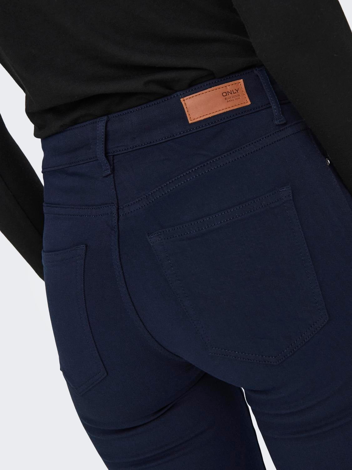 ONLBLUSH Mittlere Taille Skinny Fit Jeans Dark Blue Denim