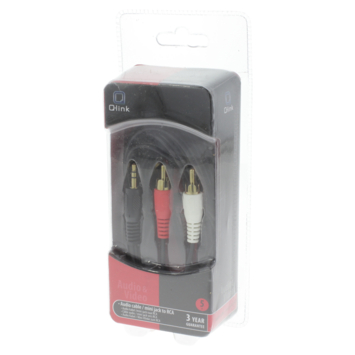 Q-Link tulp kabel 1STE/2RCA male-male 5 meter rood/wit