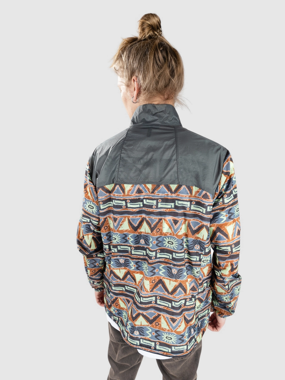 Patagonia Houdini Stash 1/2 Zip Jacket high hopes geo/forge grey