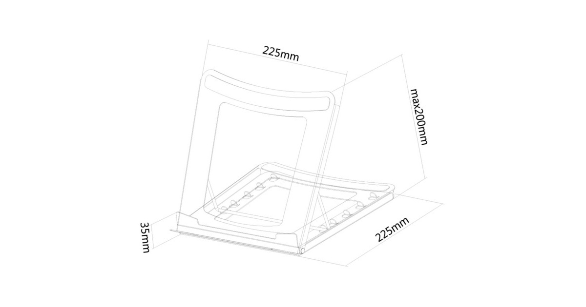 NeomountsNSLS075BLACK notebook standaard  (Zwart)