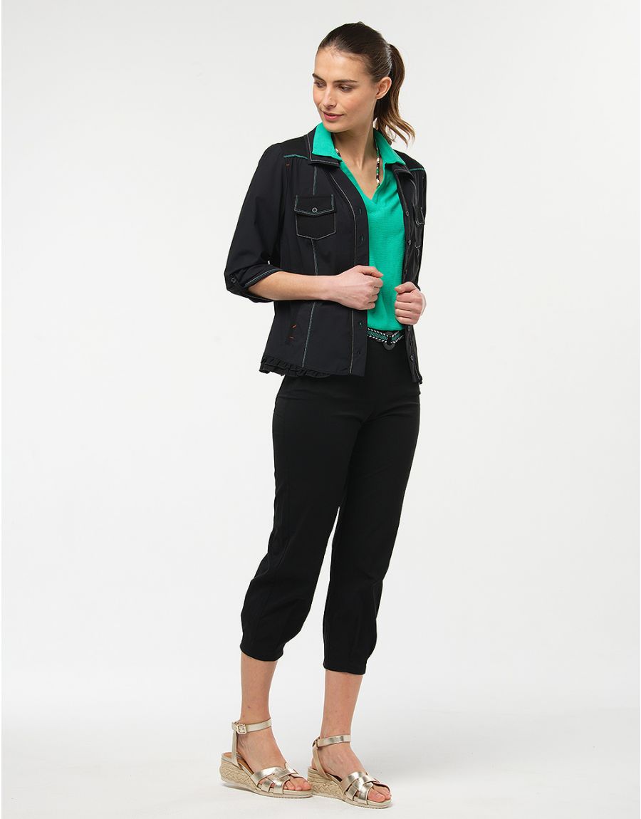 Jegging noir ceinture