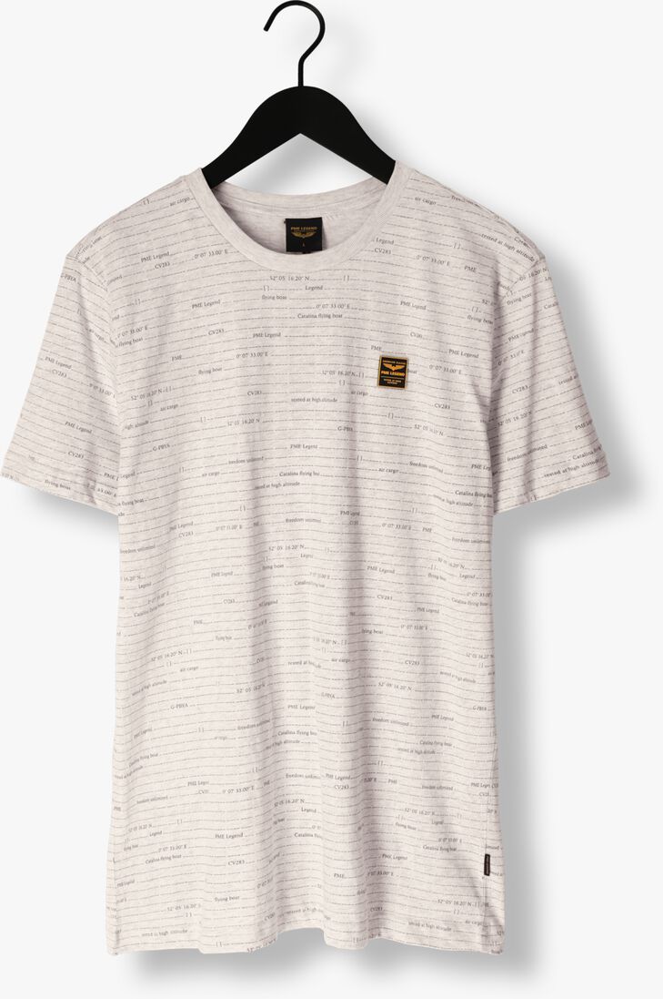 PME LEGEND lichtgrijze pme legend t-shirt short sleeve r-neck single jersey melange