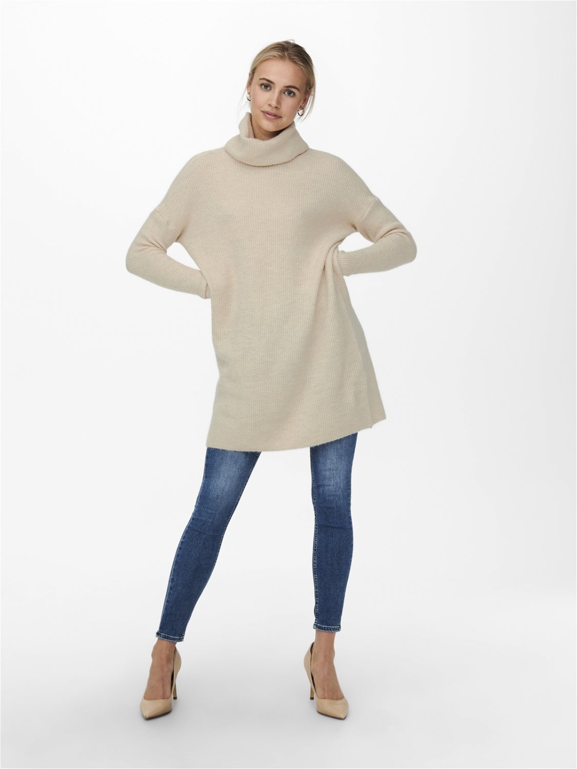 ONLJANA Langes Kleid Whitecap Gray