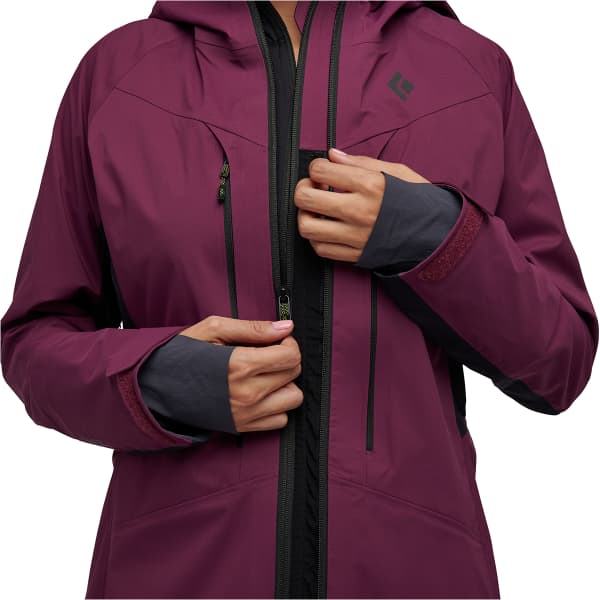 Veste de ski BLACK DIAMOND W DAWN PATROL HYBRID SHELL BLACKBERRY-BLACK