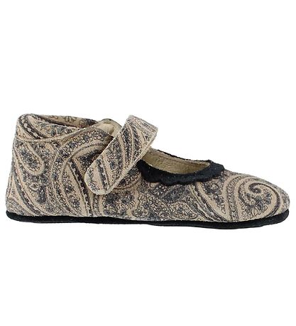 En Fant Ballerina Hjemmesko - Beige m. M?nster/Velcro