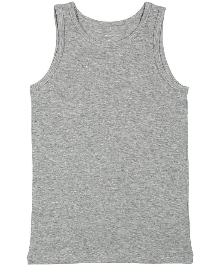 Unterhemd NMMTANK SOLID 2er-Pack in grau melange/marine