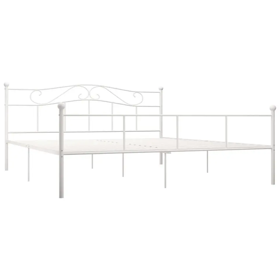 vidaXL - Tweepersoonbed - Wit - Metaal - 180 x 200 cm