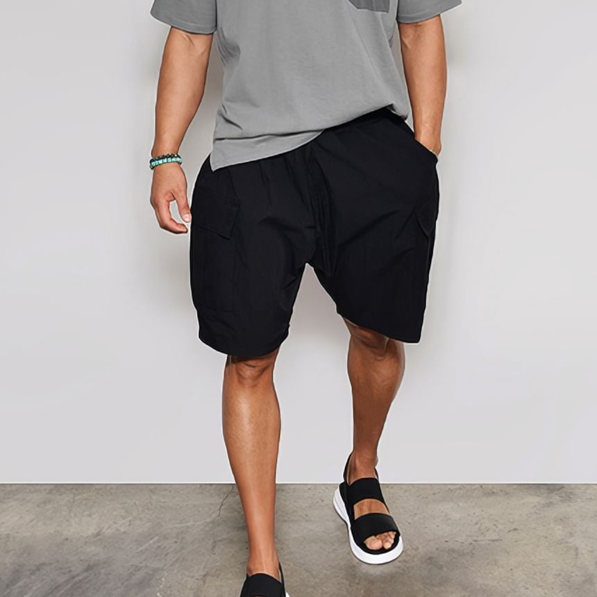 mopagrati - Cargoshorts met trekkoord in de taille en wijde pijpen