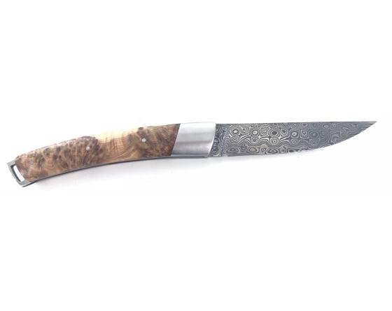 Le Thiers Nature Genévrier - Damas Vinland Couteau de Poche - Laguiole par Fontenille Pataud
