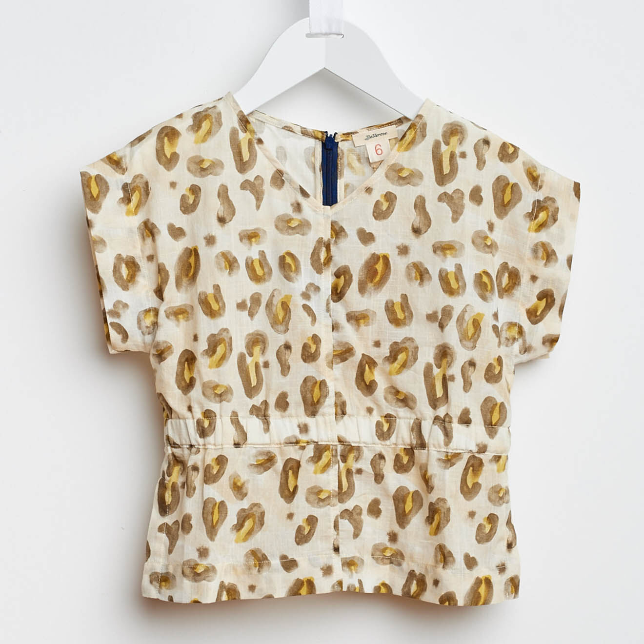 Bellerose Blouse Anneke en Coton imprimé écrue