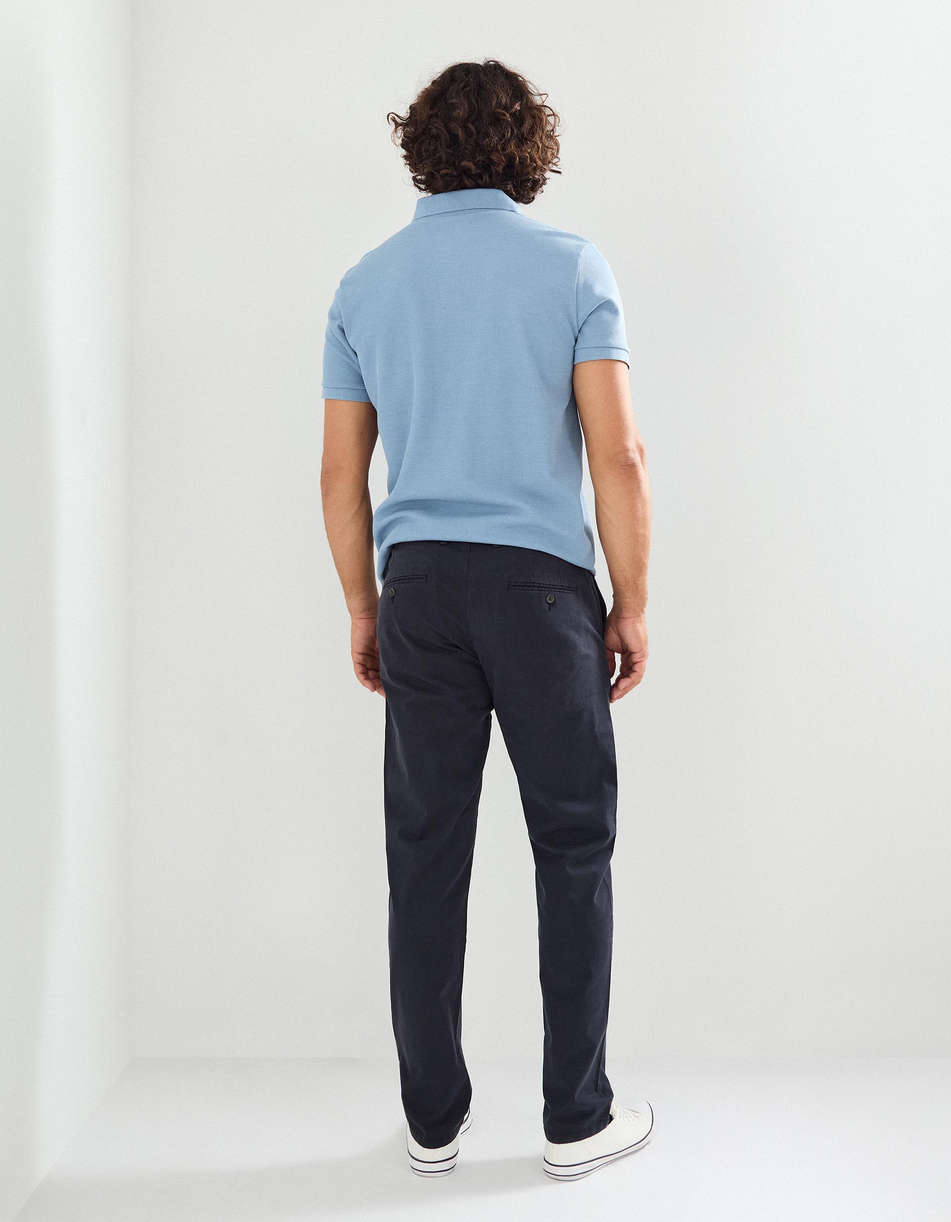 Calças Chino Slim, Homem, Azul Escuro