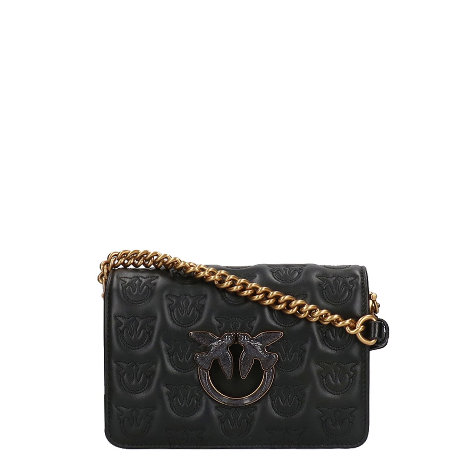 Pinko Love Click Mini Chevron black