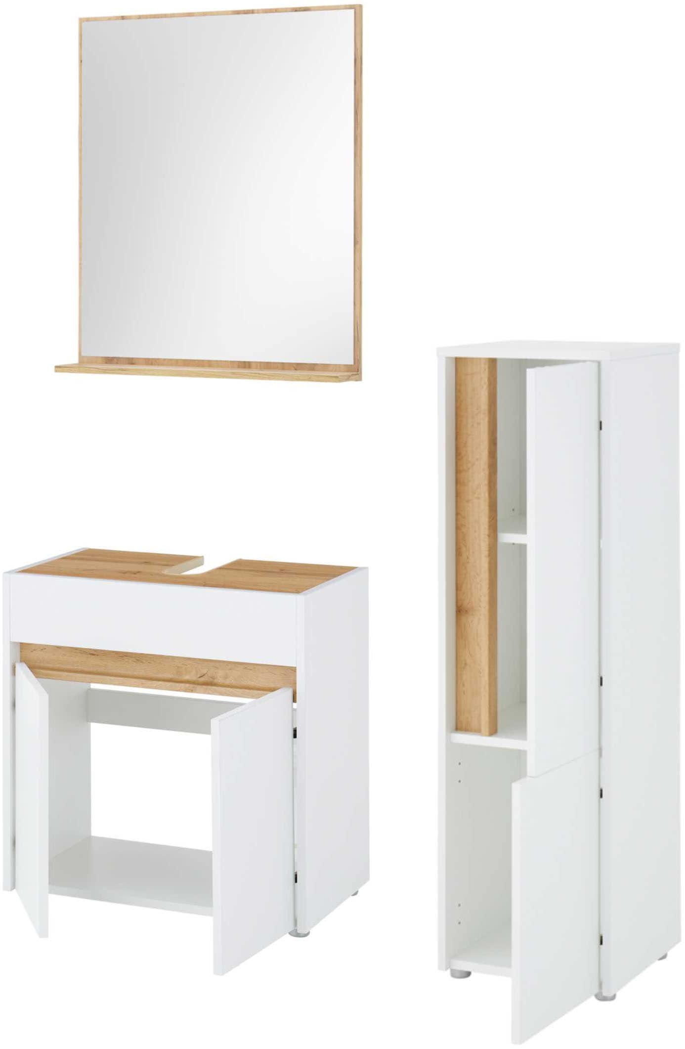 INOSIGN Badmöbel-Set »CITY/ GIRON, Bad im zeitlosen Design, 3-teiliges Badezimmer« Set, 3 Stk. tlg.