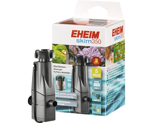 EHEIM Skim 350 micro-oppervlakteafschuimer, 5 W, voor aquaria tot 350 l, ca. 4,5 x 13,5 x 5,4 cm, verwijdert oppervlaktevuil