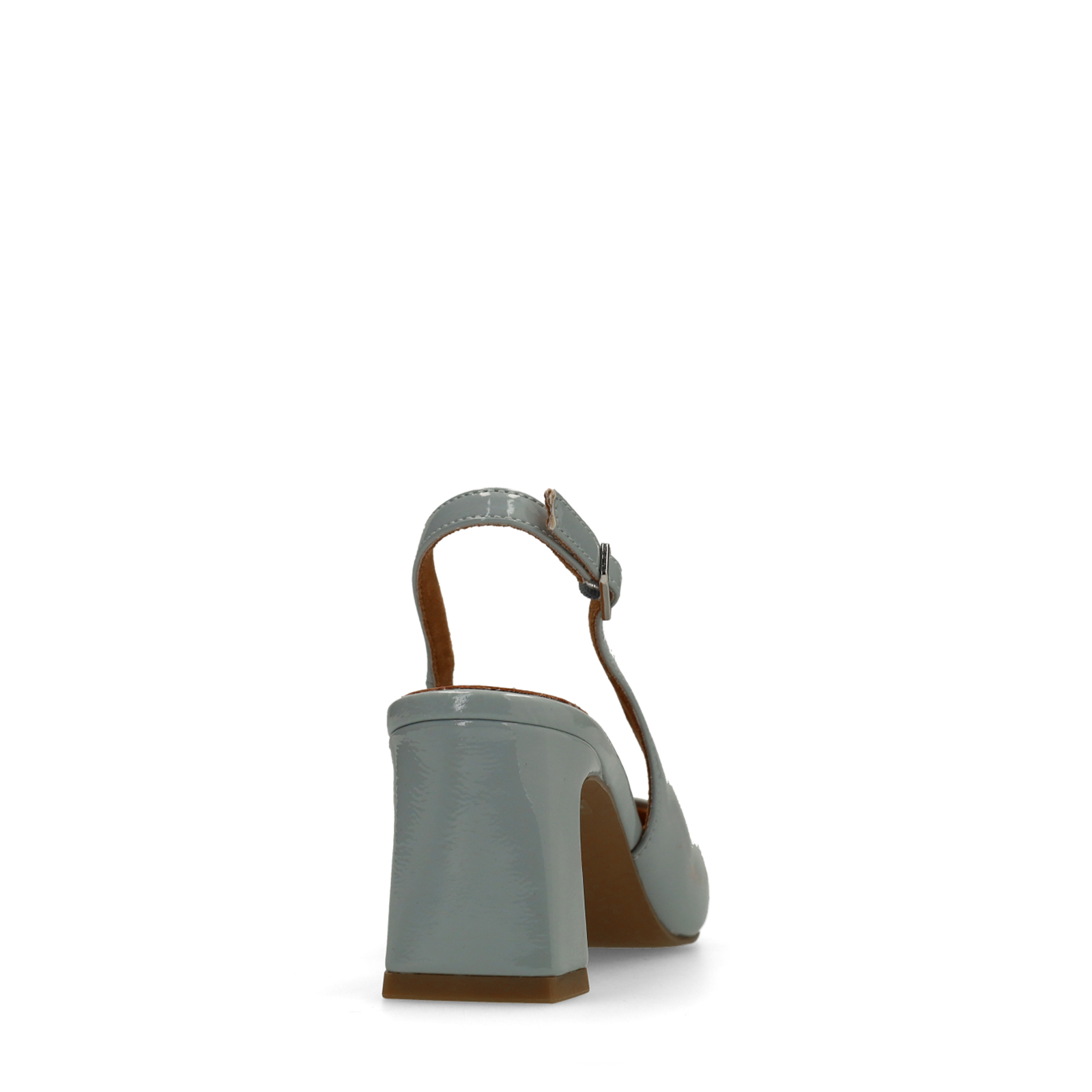 Blauwe lak slingbacks