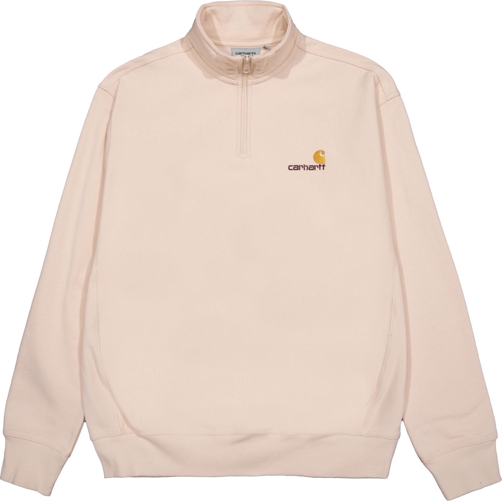 Carhartt WIP Half-Zip American Script Sweatshirt Braun