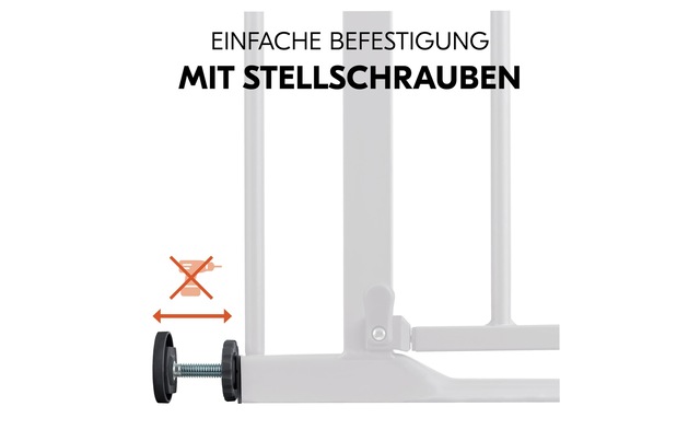Hauck Türschutzgitter »Clear Step Autoclose 2 Grey 75 - 80 cm«