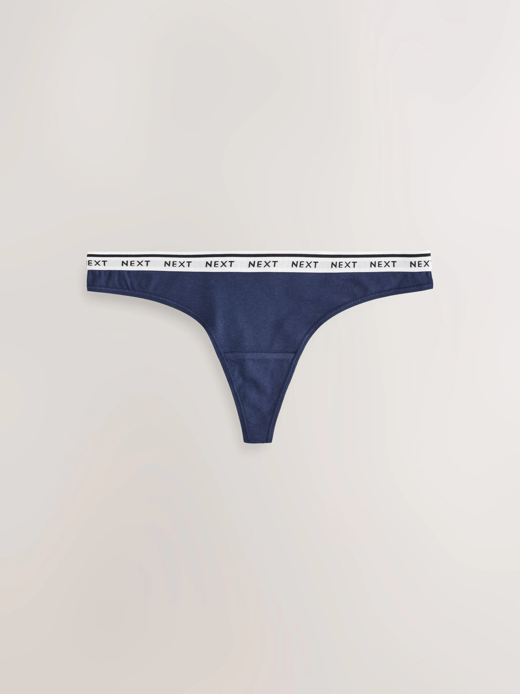 Marineblauw met Argyle - 4 Katoenen slipjes met logotailleband