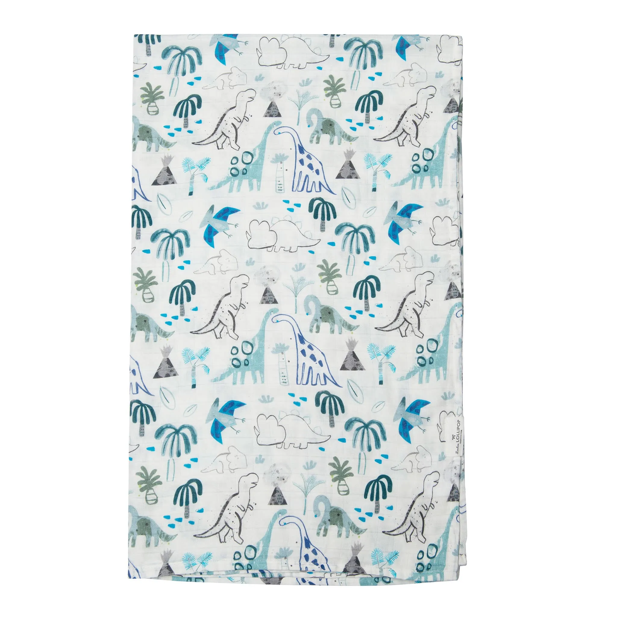 Loulou Lollipop Couverture Mousseline Bambou - Dinosaures