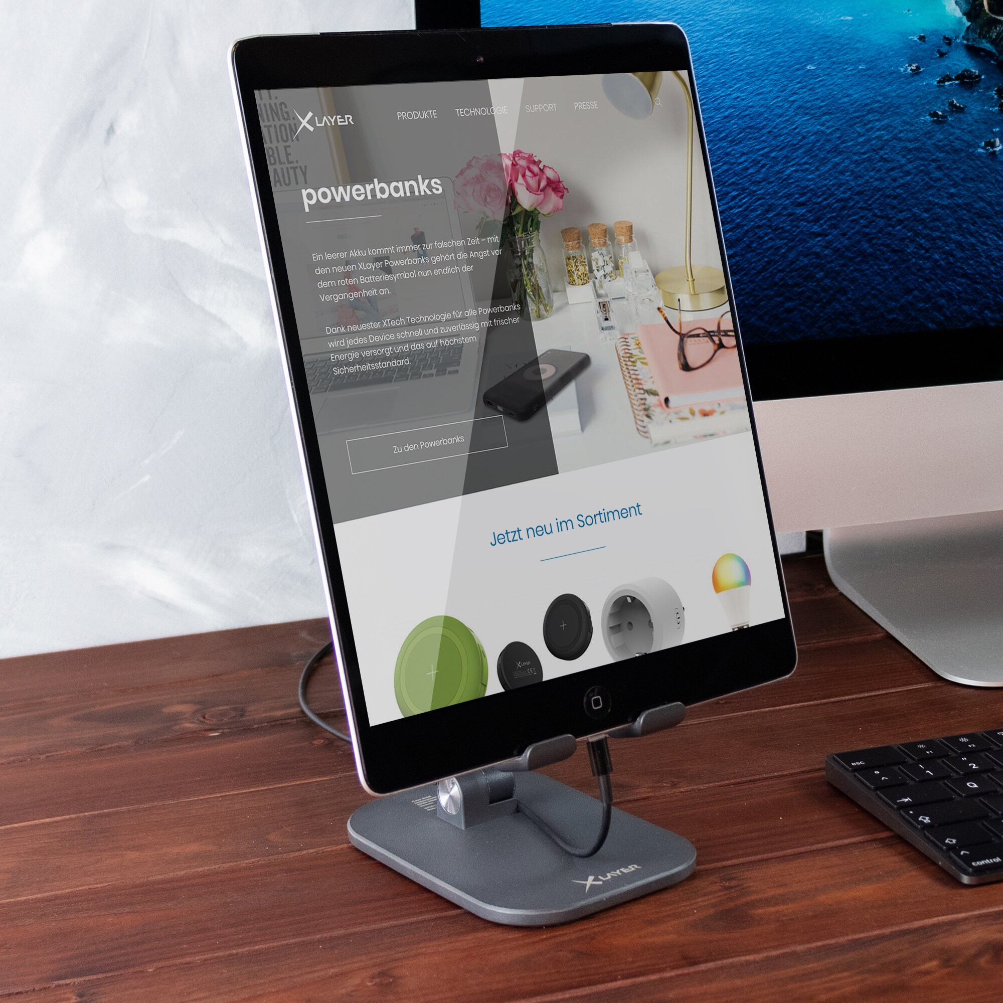 Xlayer MOUNTS Tablet Smartphone Halterung Ständer klappbar