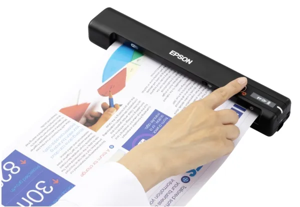 Epson WorkForce ES-60W - Scanner med papirfødning - Contact Image Sensor (CIS) - A4 - 600 dpi x 600 dpi - op til 300 scanninger pr. dag - USB 2.0, Wi-Fi(n)