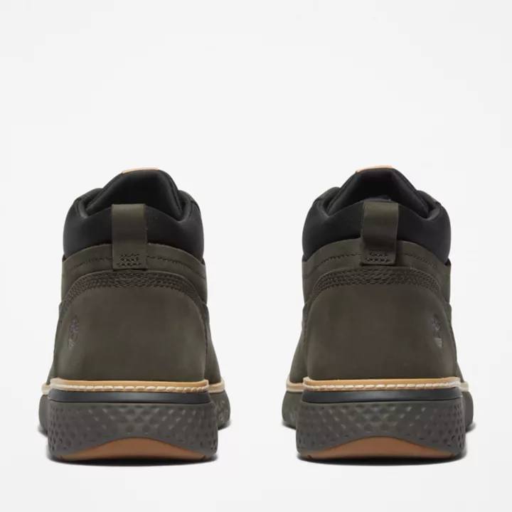 Bota Chukka de couro Cross Mark para homem na cor verde-escura