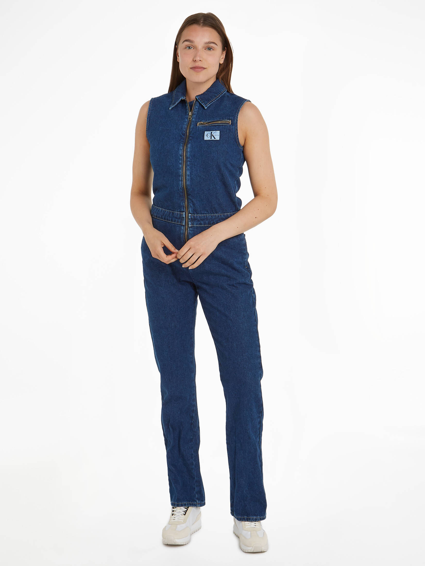 CALVIN KLEIN JEANS| Damen Jeansoverall ZIP THROUGH JUMPSUIT