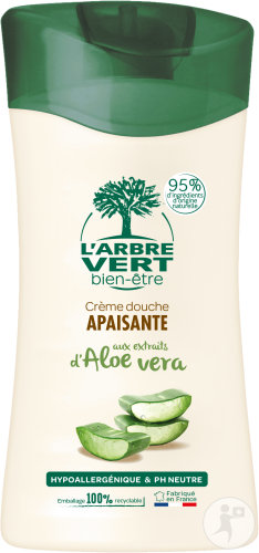 L'Arbre Vert Bien-Être Crème De Douche Apaisante Aux Extraits D'Aloe Vera Flacon 250ml