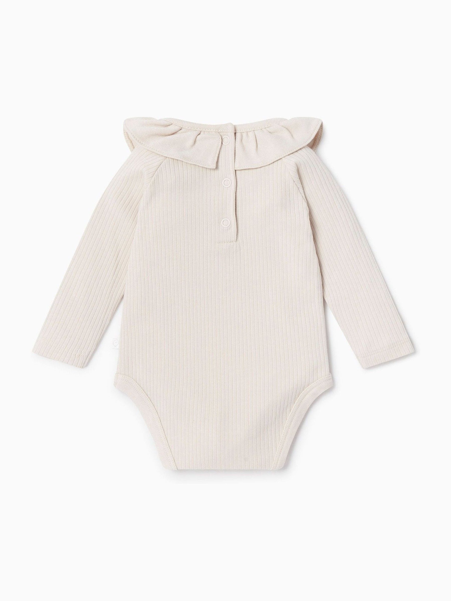 MORI Supersoft Long Sleeve Frill Collar Envelope Neckline Bodysuit