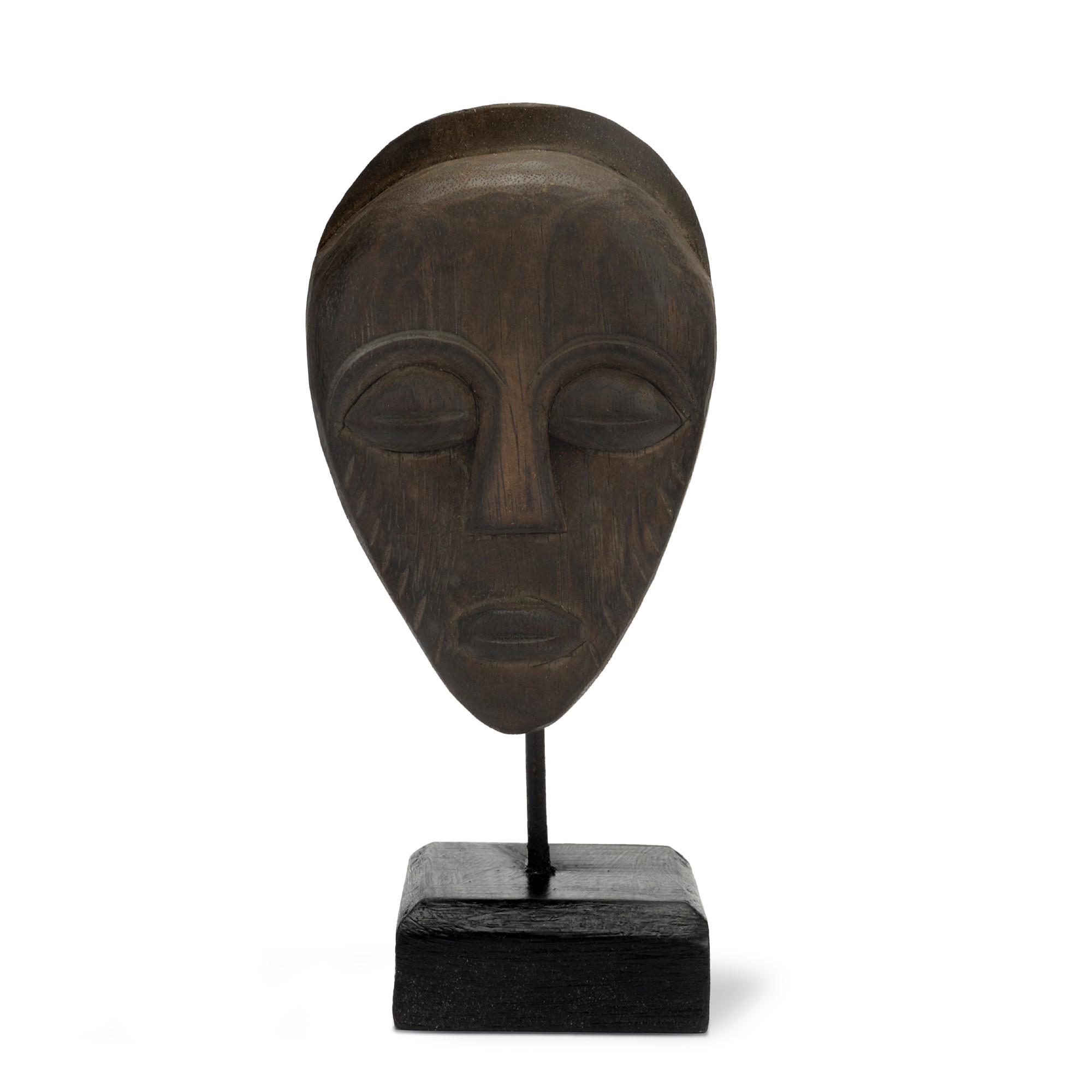 Maske 'African Man' auf Ständer, H 10 cm, B 7 cm, T 2 cm von fischer's lagerhaus