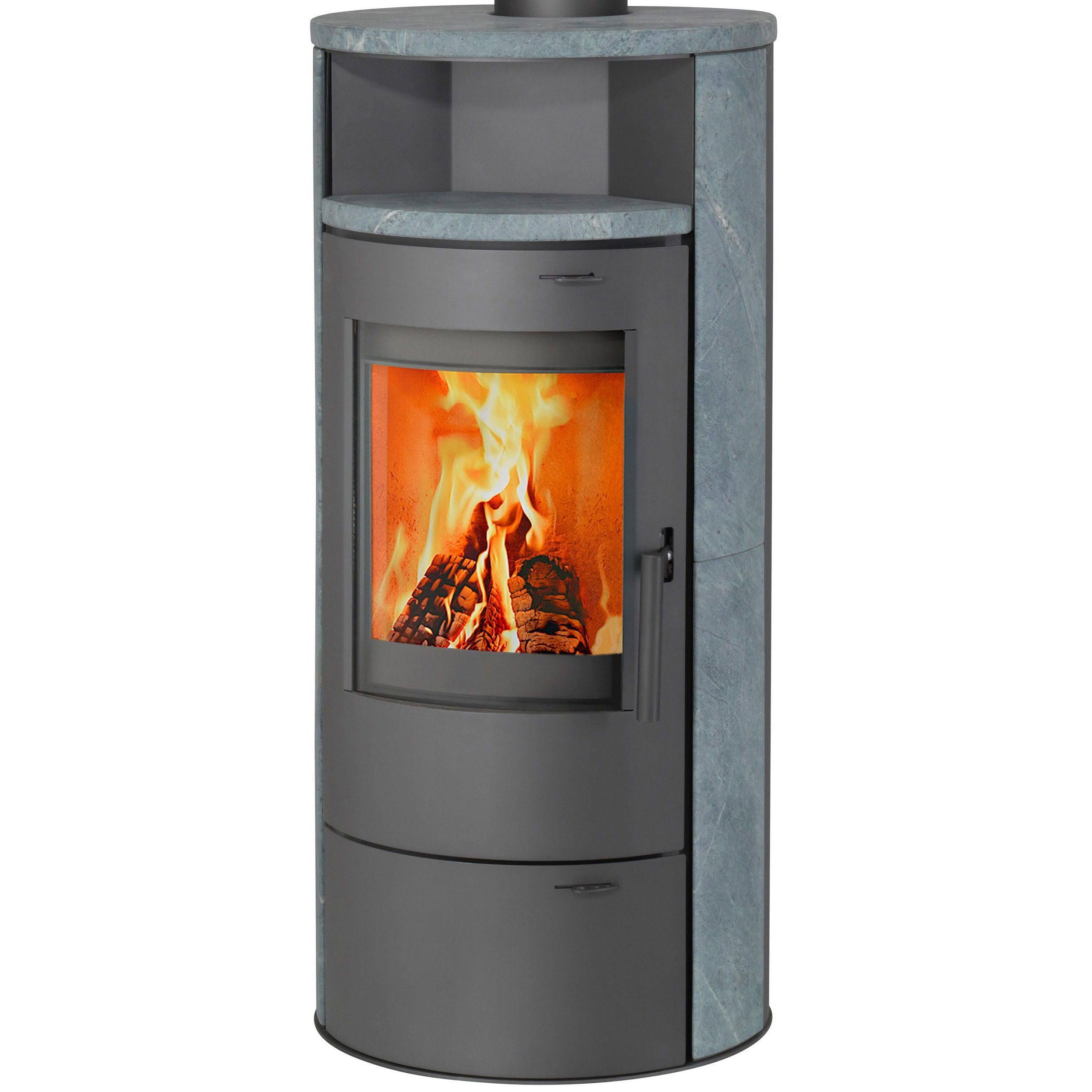 Thermia Kaminofen München V3 gussgrau Speckstein