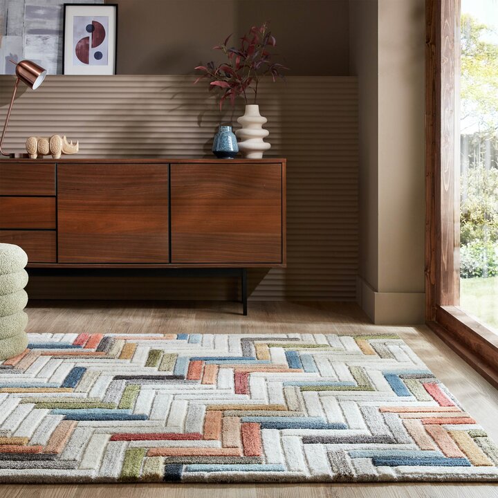 Wollen vloerkleed - Rusho Multicolor