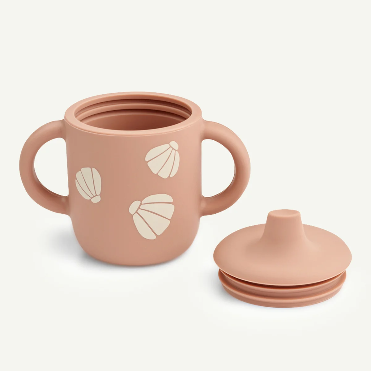 LIEWOODGOBELET À BEC EN SILICONE ROSE MOTIF COQUILLAGE