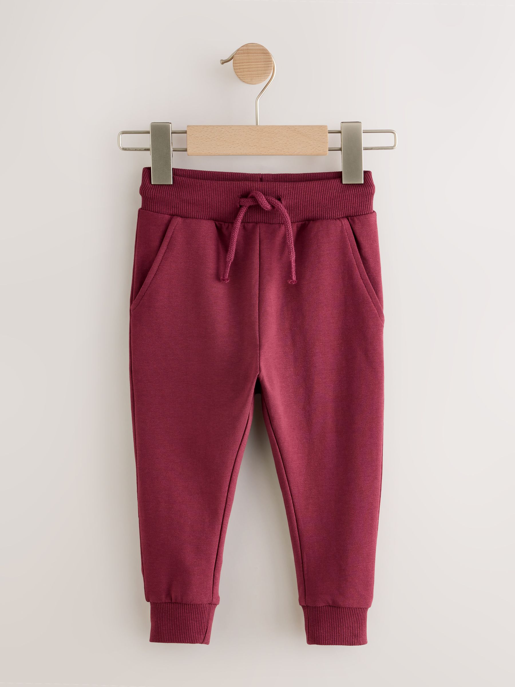 Bordeauxrood - Klassieke jersey joggingbroek (3mnd -7jr)