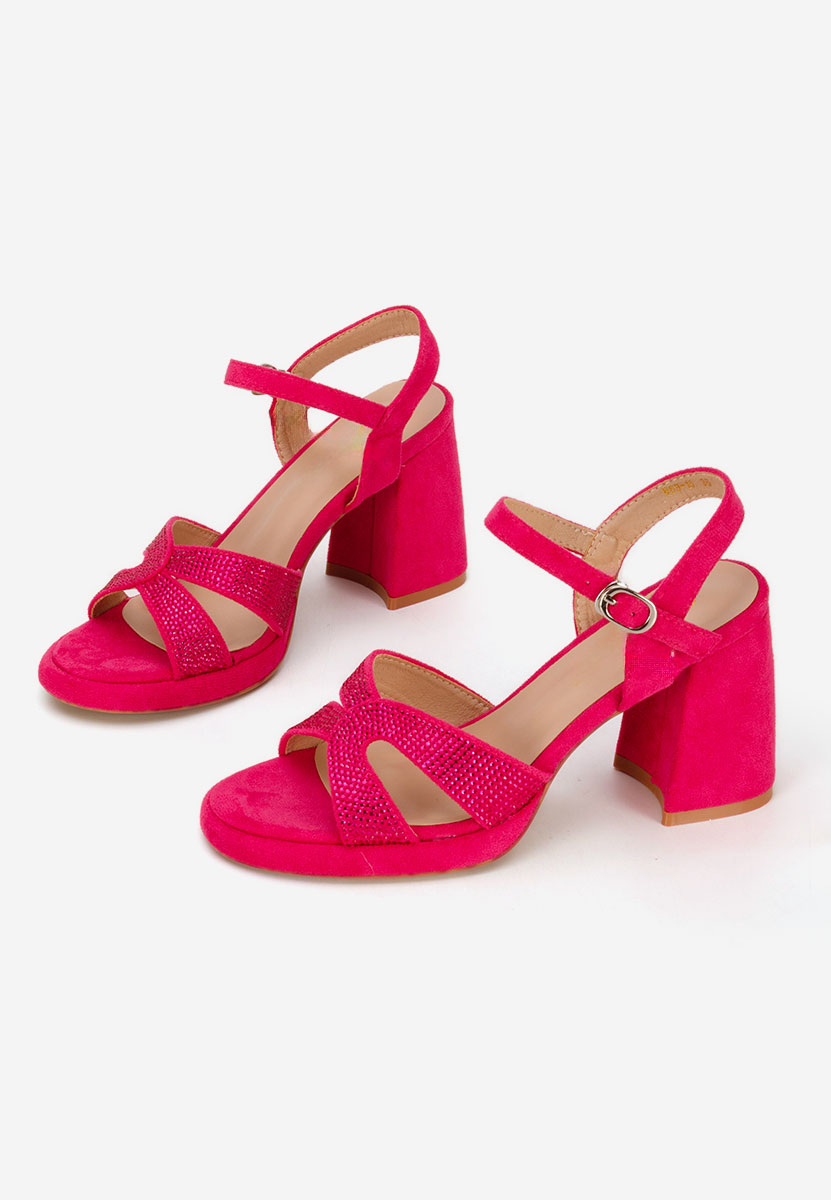 Sandales à talon épais fuchsia Madrigal