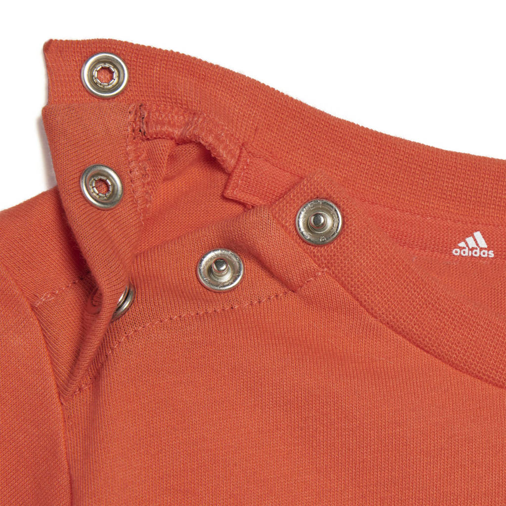 adidas T-shirt + short oranje/zwart