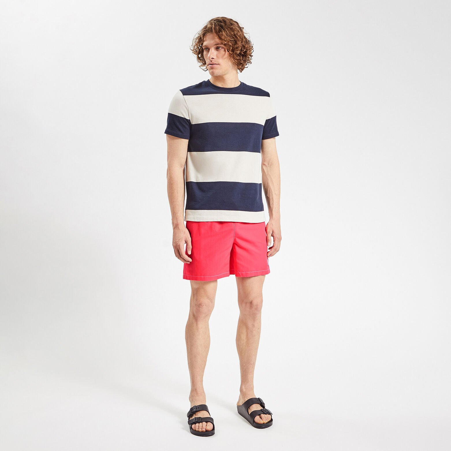 Maillot de bain uni Rose
