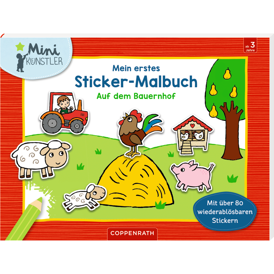 COPPENRATH Mein 1. Sticker-Malbuch - Auf dem Bauernhof (Mini-Künstler)