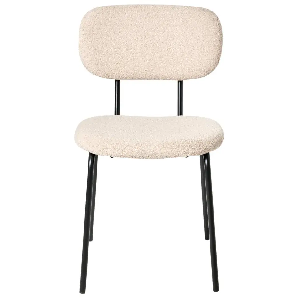 ADAIR - Eetkamerstoel set van 2 - Beige - Bouclé
