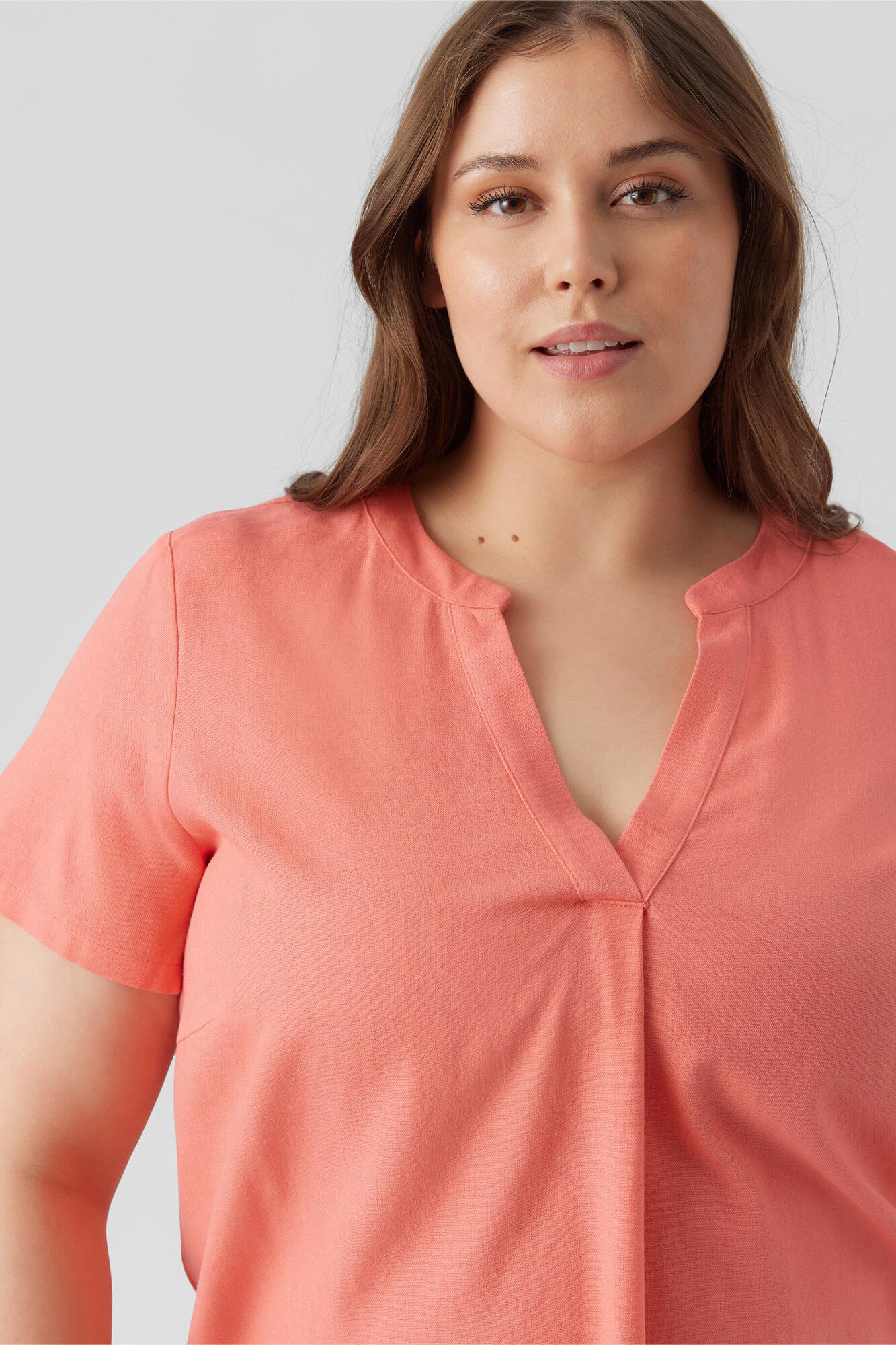 Blusa básica de manga curta Curve - Vermelha