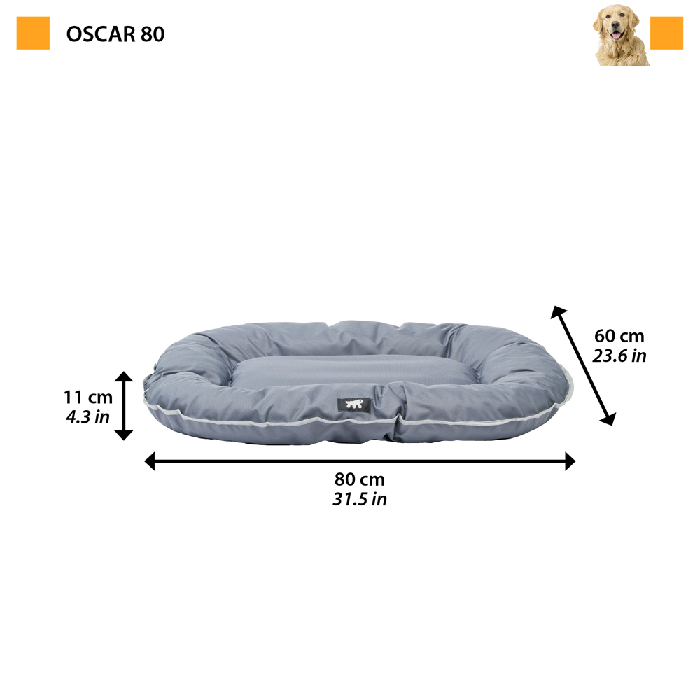 Ferplast panier chien coussin chien moyen taille tissu anti-rayures lavable à 30°c.matelas pour chien imperméable 80 x 60 x 11
