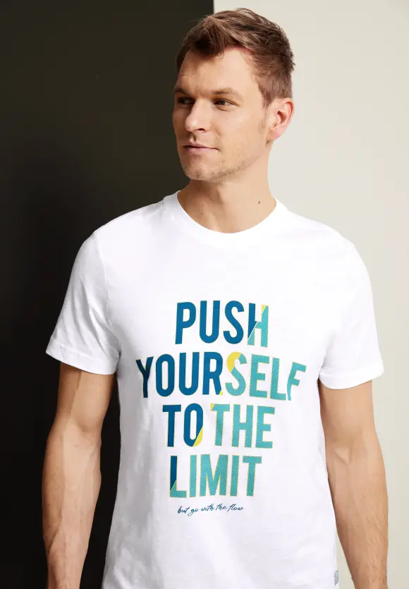 T-Shirt mit Wordingprint - White